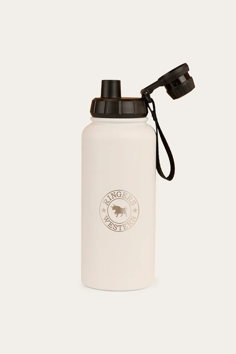Clearance Ringers Western Longview Drink Bottle - White
