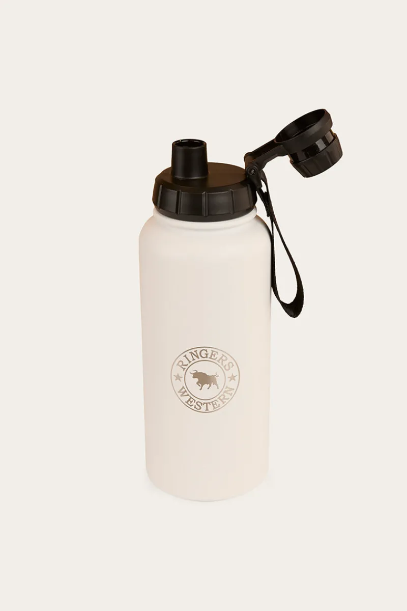 Clearance Ringers Western Longview Drink Bottle - White