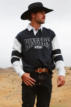 Clearance Ringers Western Lowden Rugby Jersey - Black / Off White