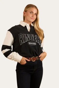 Clearance Ringers Western Lowden Rugby Jersey - Black / Off White