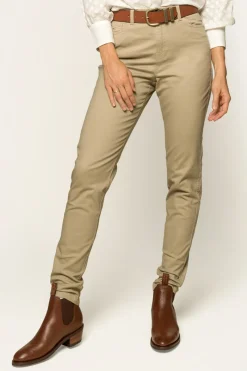 Ringers Western MacKenzie Womens 5 Pocket Stretch Drill Jeans - Khaki