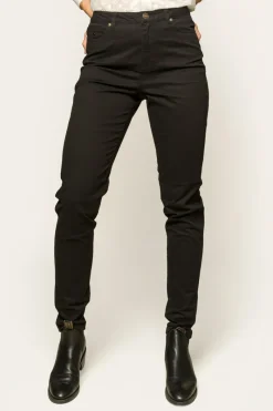 Best Ringers Western MacKenzie Womens 5 Pocket Stretch Drill Jeans - Black