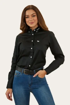 Clearance Ringers Western Malaya Womens Dress Shirt - Black / Pink Camo