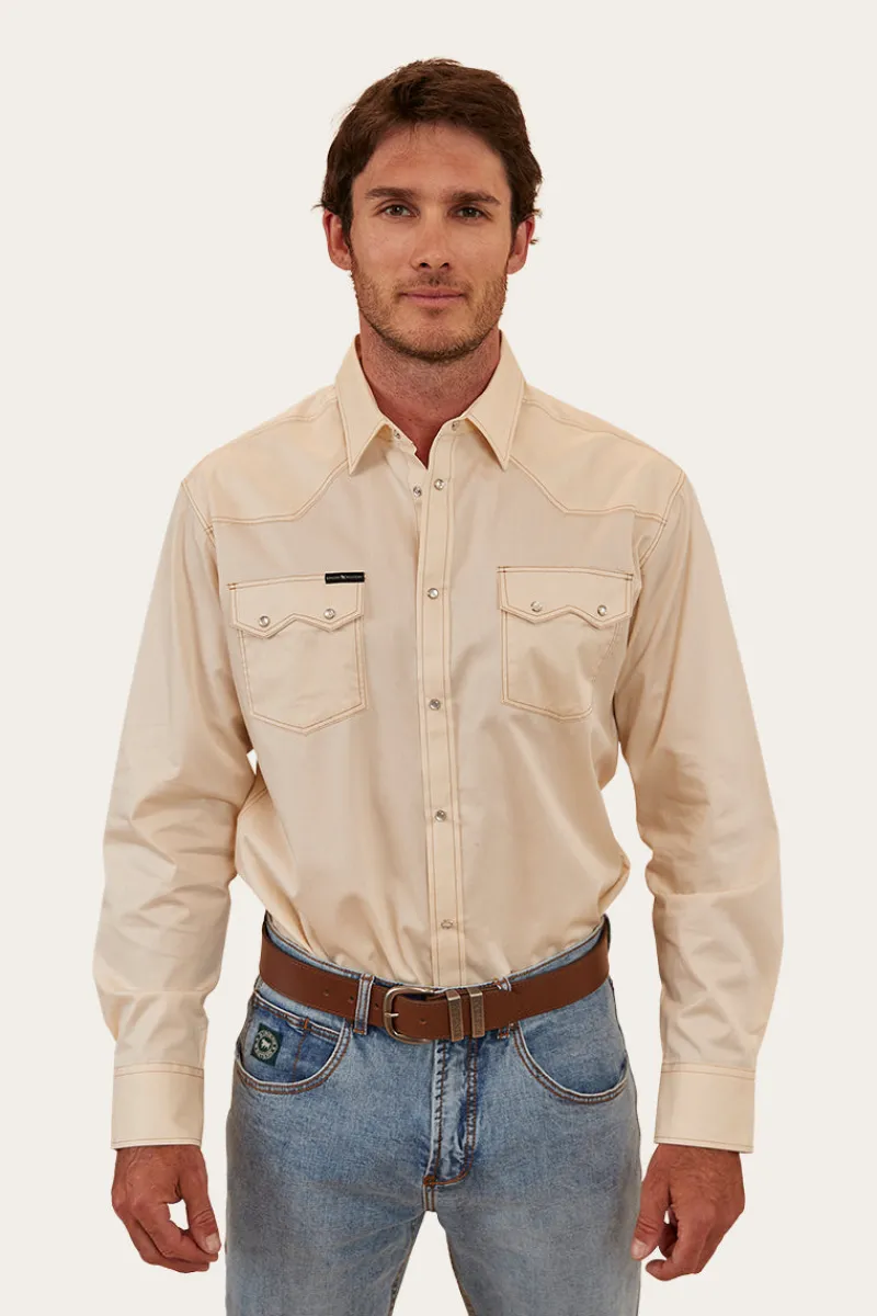 Discount Ringers Western Mapleton Mens Western Shirt - Off White