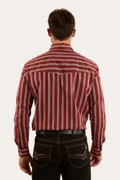 Ringers Western Mapleton Mens Western Shirt Stripe - Cedar