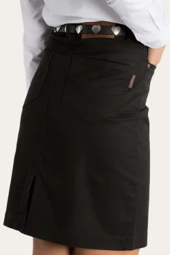 Best Ringers Western Maree Womens 5 Pockets Stretch Drill Skirt - Black