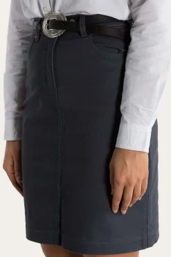 Online Ringers Western Maree Womens 5 Pockets Stretch Drill Skirt - Steel Blue