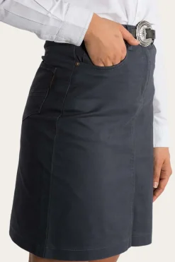Online Ringers Western Maree Womens 5 Pockets Stretch Drill Skirt - Steel Blue