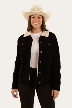 Discount Ringers Western Mayfield Womens Cord Jacket - Washed Black
