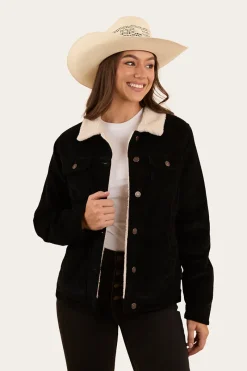 Discount Ringers Western Mayfield Womens Cord Jacket - Washed Black