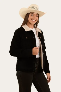 Discount Ringers Western Mayfield Womens Cord Jacket - Washed Black