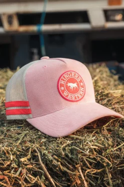 Discount Ringers Western McCoy Kids Trucker Cap - Barley Pink