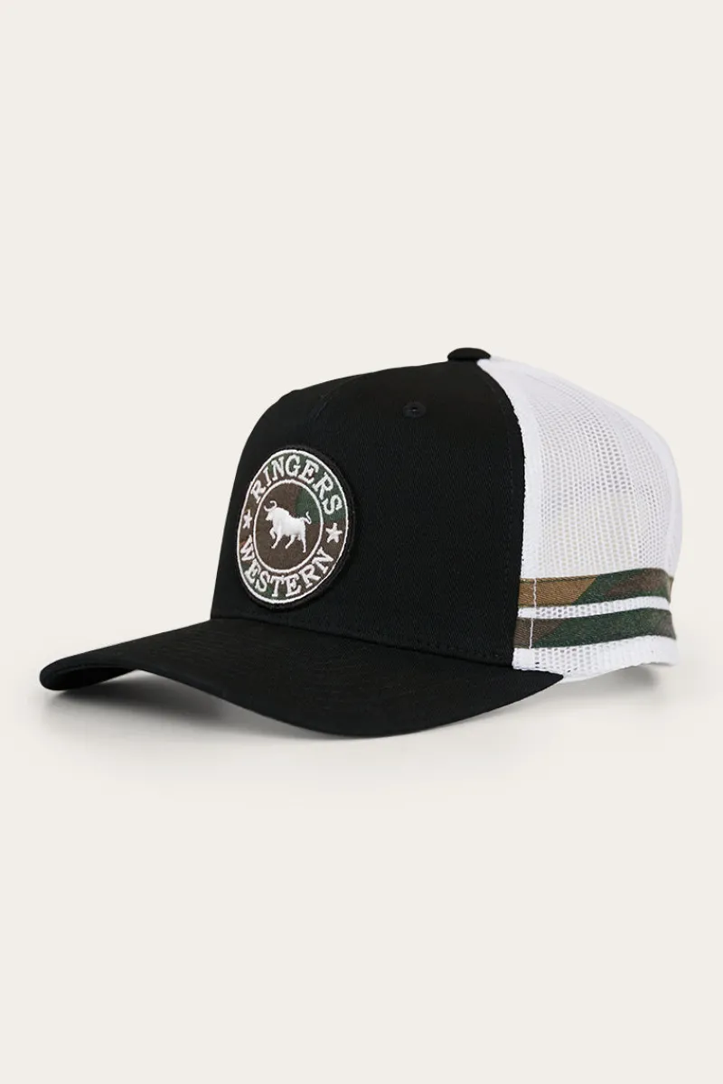 Hot Ringers Western McCoy Kids Trucker Cap - Black/Camo