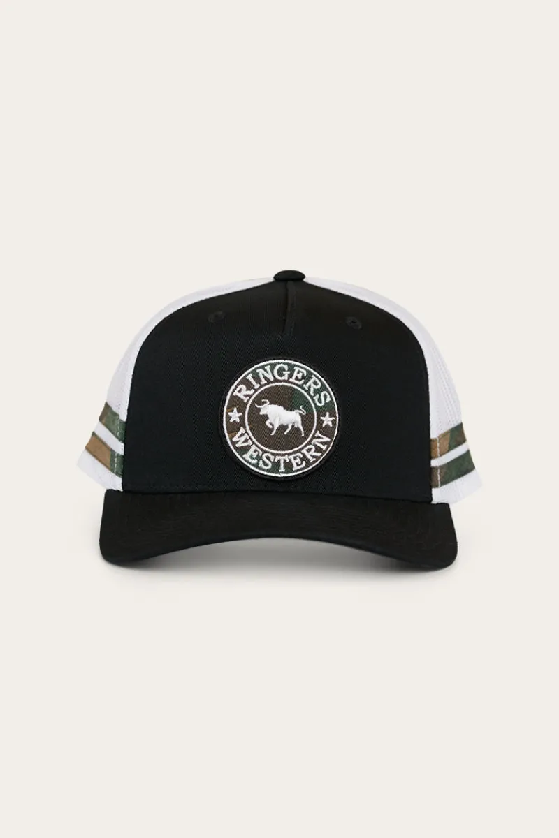 Hot Ringers Western McCoy Kids Trucker Cap - Black/Camo