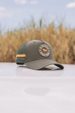 Discount Ringers Western McCoy Trucker Cap - Army/Orange