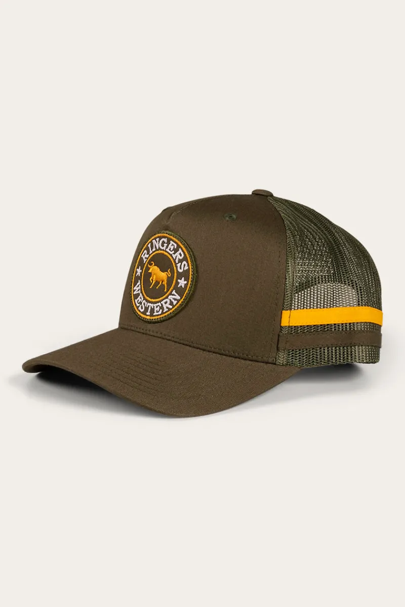 Discount Ringers Western McCoy Trucker Cap - Army/Orange