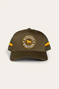 Discount Ringers Western McCoy Trucker Cap - Army/Orange