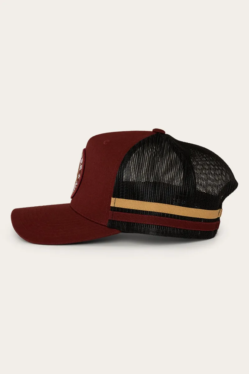 Hot Ringers Western McCoy Trucker Cap - Burgundy