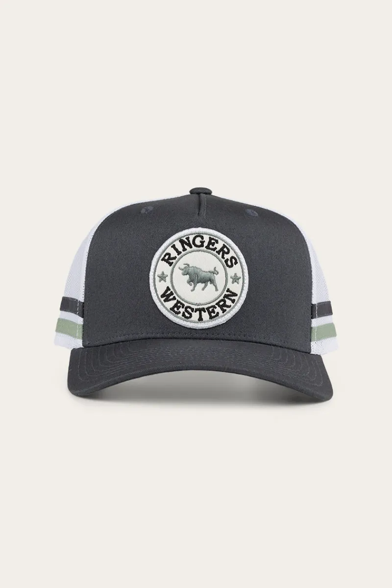 New Ringers Western McCoy Trucker Cap - Charcoal/Leaf
