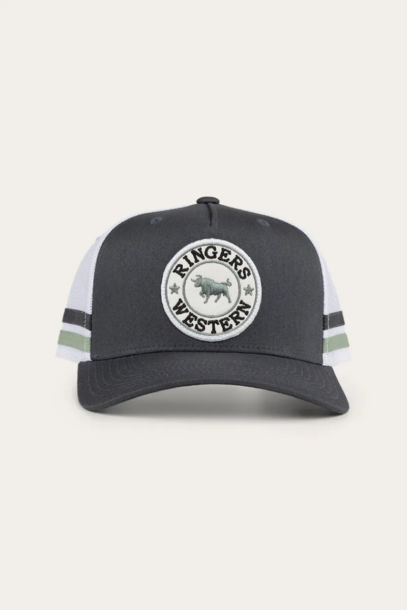 New Ringers Western McCoy Trucker Cap - Charcoal/Leaf
