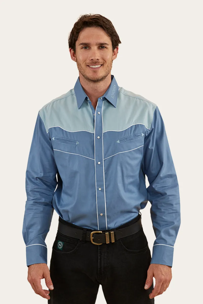Ringers Western McGraw Mens Western Shirt - Blue