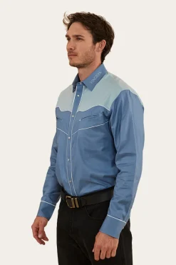 Ringers Western McGraw Mens Western Shirt - Blue