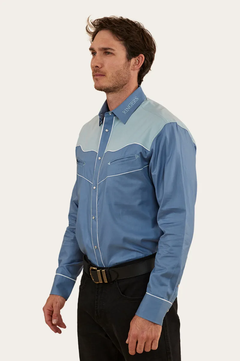 Ringers Western McGraw Mens Western Shirt - Blue