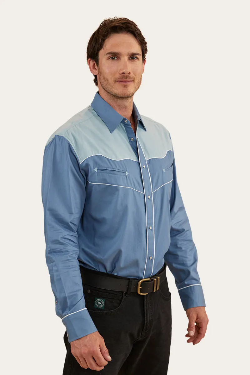 Ringers Western McGraw Mens Western Shirt - Blue