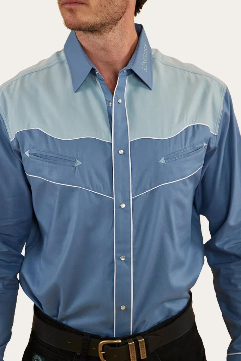 Ringers Western McGraw Mens Western Shirt - Blue