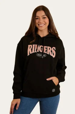 New Ringers Western Middleton Womens Australian Cotton Fleece - Black / Pink