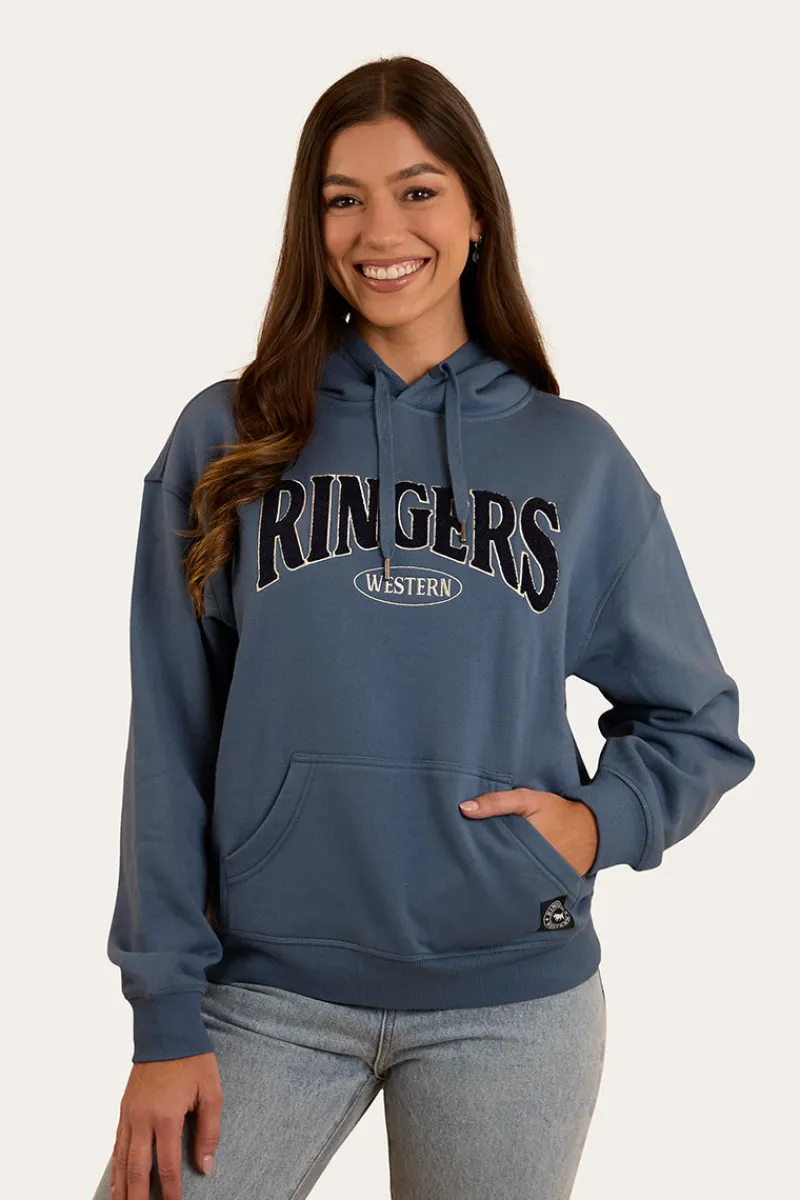 Hot Ringers Western Middleton Womens Australian Cotton Fleece - Yale Blue / White
