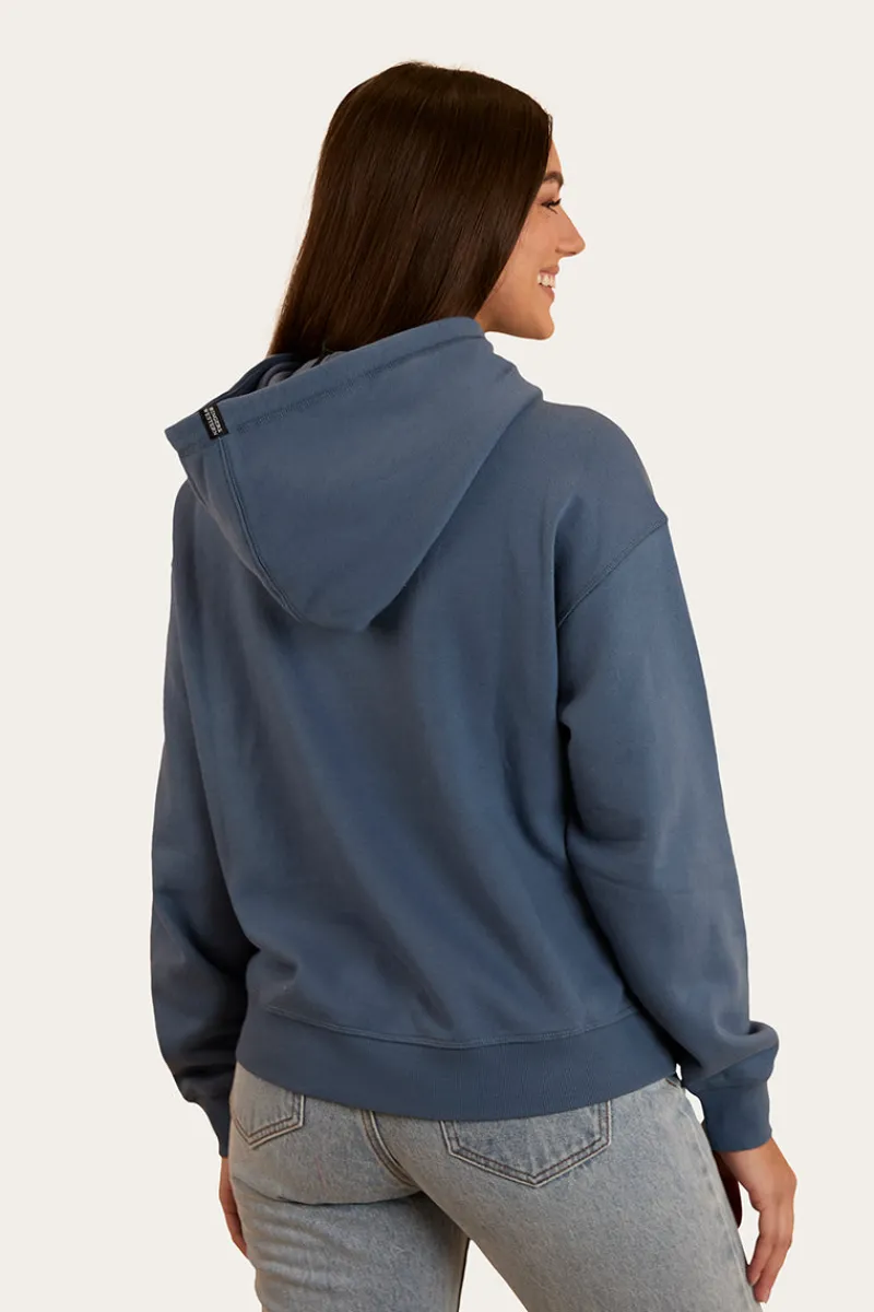 Hot Ringers Western Middleton Womens Australian Cotton Fleece - Yale Blue / White