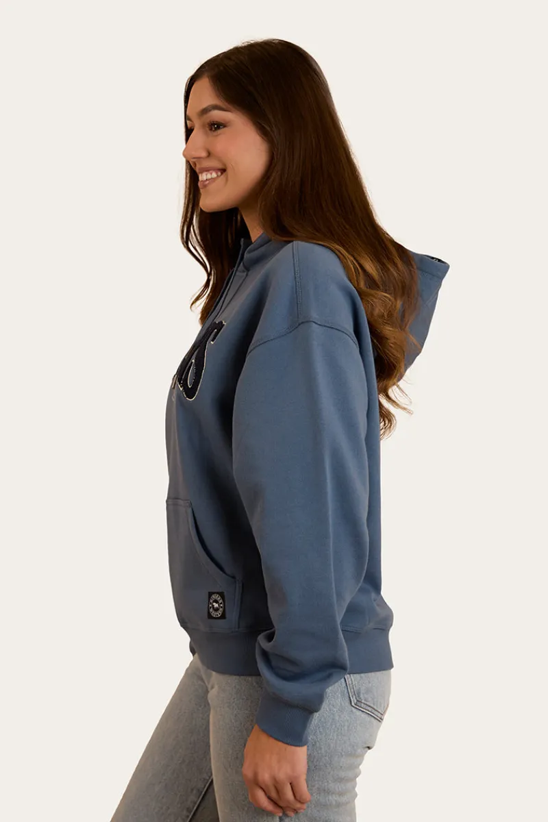Hot Ringers Western Middleton Womens Australian Cotton Fleece - Yale Blue / White