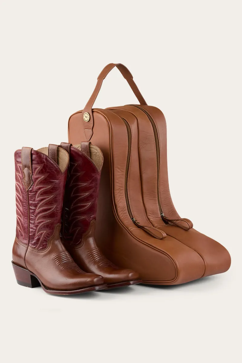 Clearance Ringers Western Miguel Leather Boot Bag - Bourbon