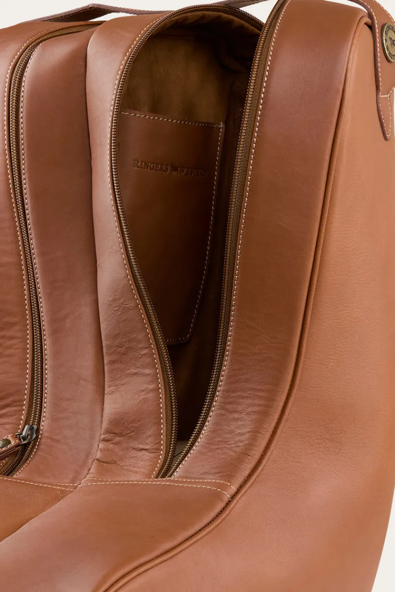Clearance Ringers Western Miguel Leather Boot Bag - Bourbon