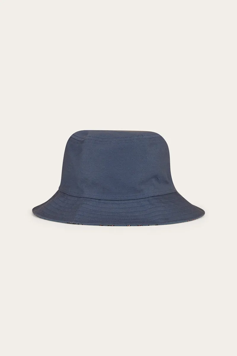 Sale Ringers Western Mini Cowboy Kids Reversible Bucket Hat - Yale Blue
