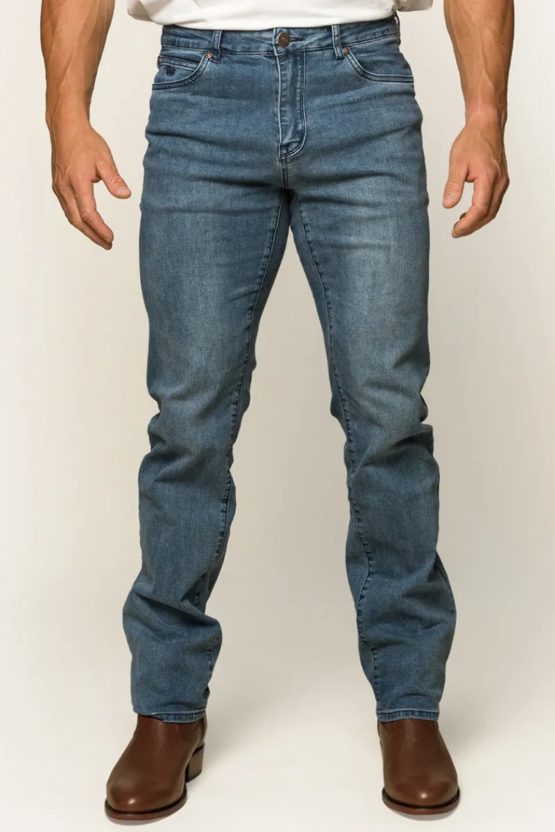 Clearance Ringers Western Mitchell Mens Straight Leg Jean - Light Blue