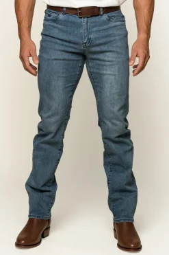 Clearance Ringers Western Mitchell Mens Straight Leg Jean - Light Blue