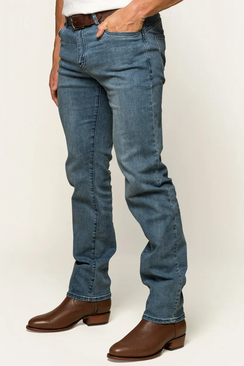 Clearance Ringers Western Mitchell Mens Straight Leg Jean - Light Blue