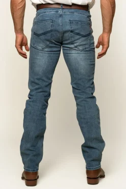 Clearance Ringers Western Mitchell Mens Straight Leg Jean - Light Blue