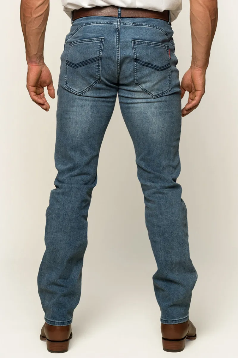 Clearance Ringers Western Mitchell Mens Straight Leg Jean - Light Blue