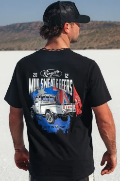 Discount Ringers Western Mud Sweat Beers Mens Loose Fit T-Shirt - Black