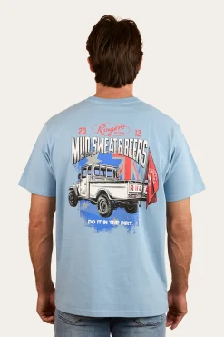 Online Ringers Western Mud Sweat Beers Mens Loose Fit T Shirt - Dusk