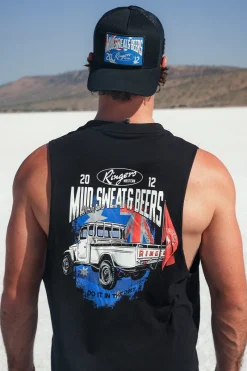 Outlet Ringers Western Mud Sweat Beers Mens Muscle Tank - Black