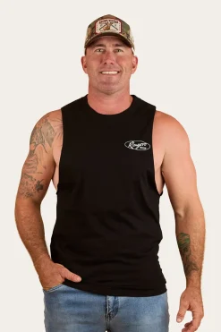 Outlet Ringers Western Mud Sweat Beers Mens Muscle Tank - Black
