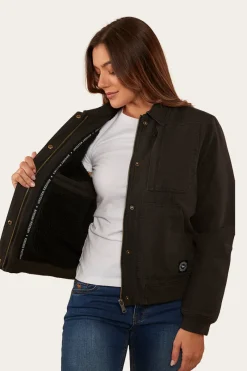 Best Ringers Western Mulgrave Womens Jacket - Washed Black