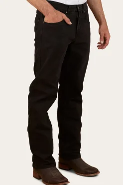Online Ringers Western Muster Mens Slim Straight Fit Jeans - Black