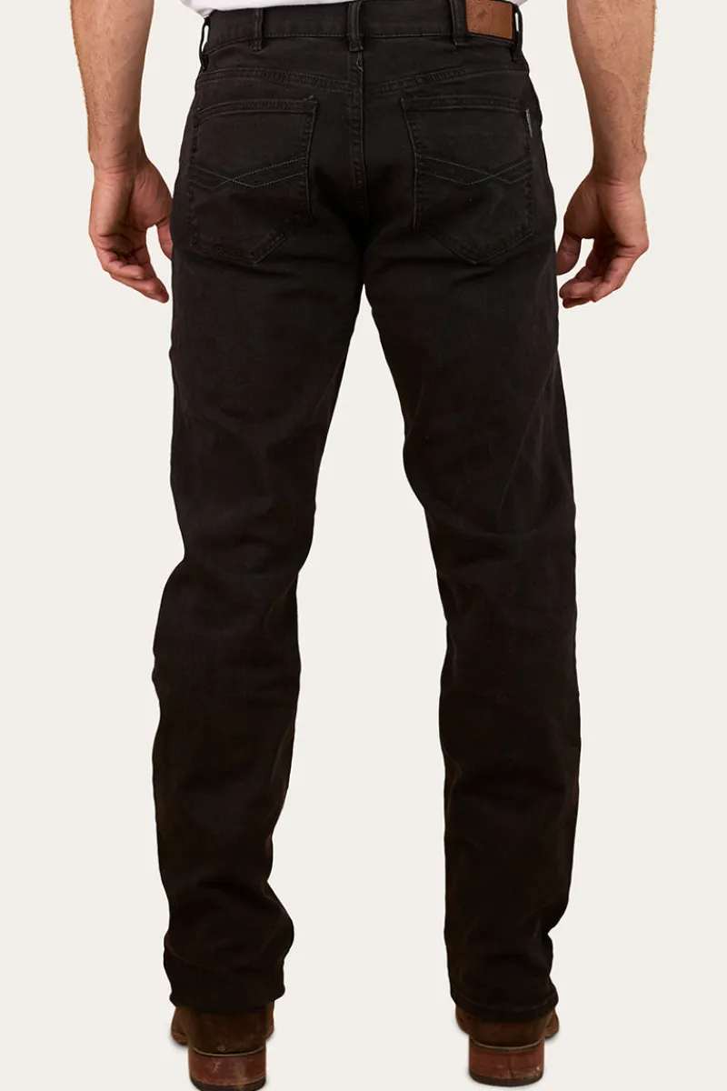 Online Ringers Western Muster Mens Slim Straight Fit Jeans - Black