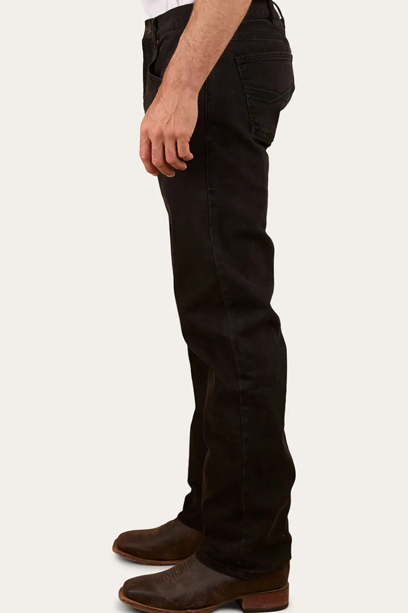 Online Ringers Western Muster Mens Slim Straight Fit Jeans - Black