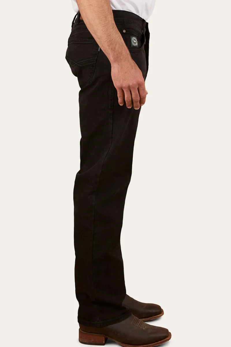 Online Ringers Western Muster Mens Slim Straight Fit Jeans - Black